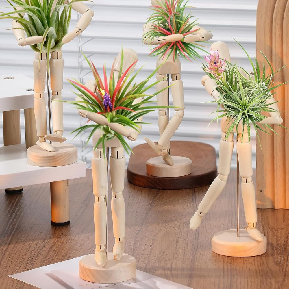 Wooden Mannequin Air Plant Holder