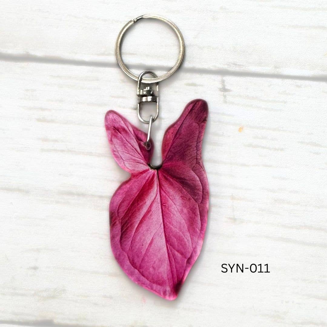 Syngonium Leaf Keychain Multiple Options