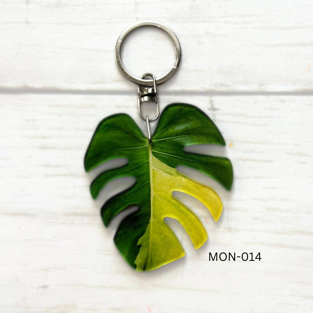 Monstera Leaf Keychain Multiple Options