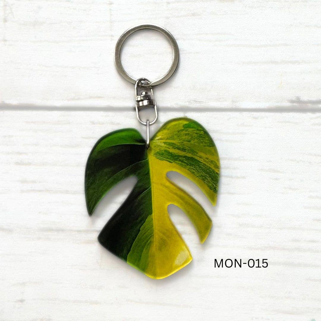 Monstera Leaf Keychain Multiple Options