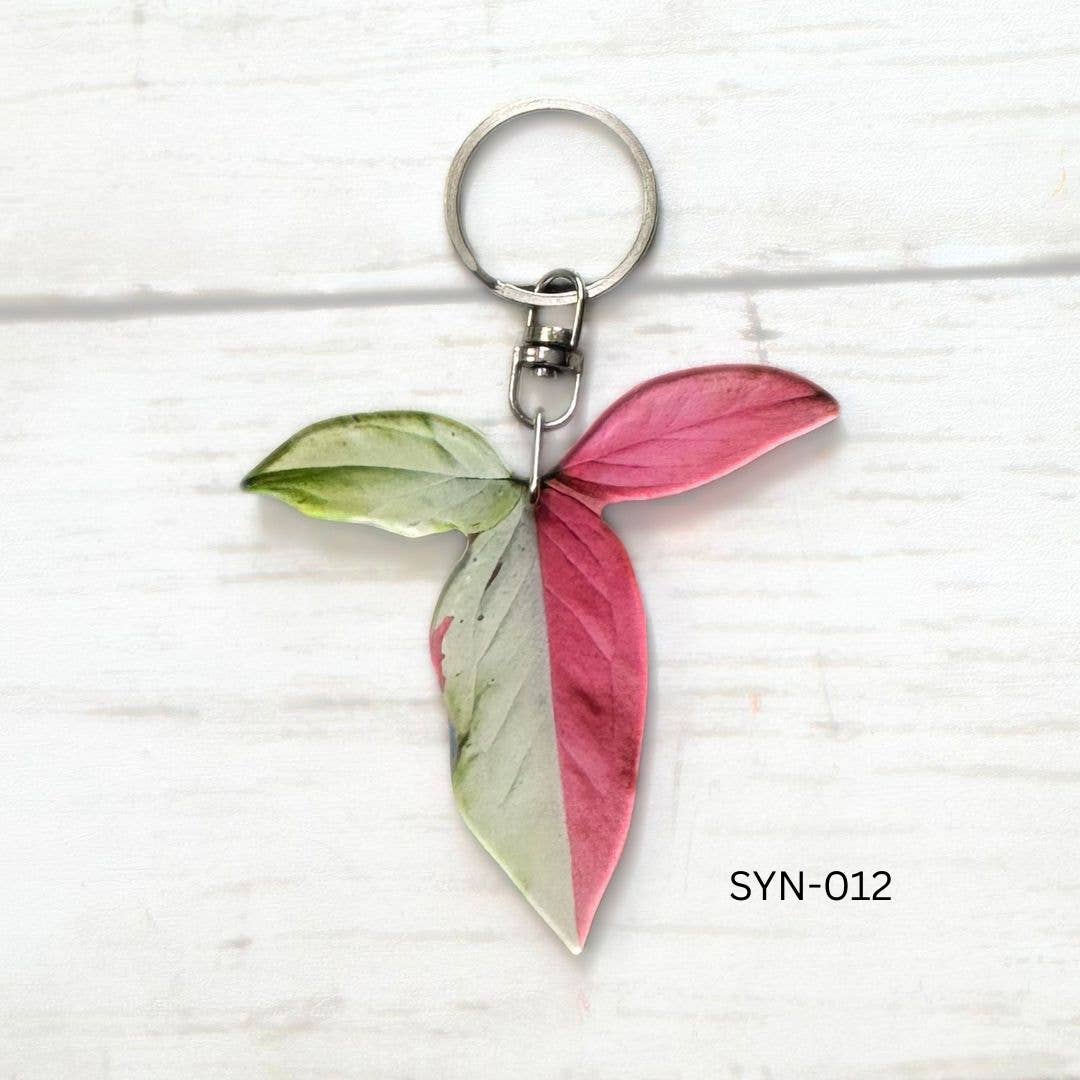 Syngonium Leaf Keychain Multiple Options