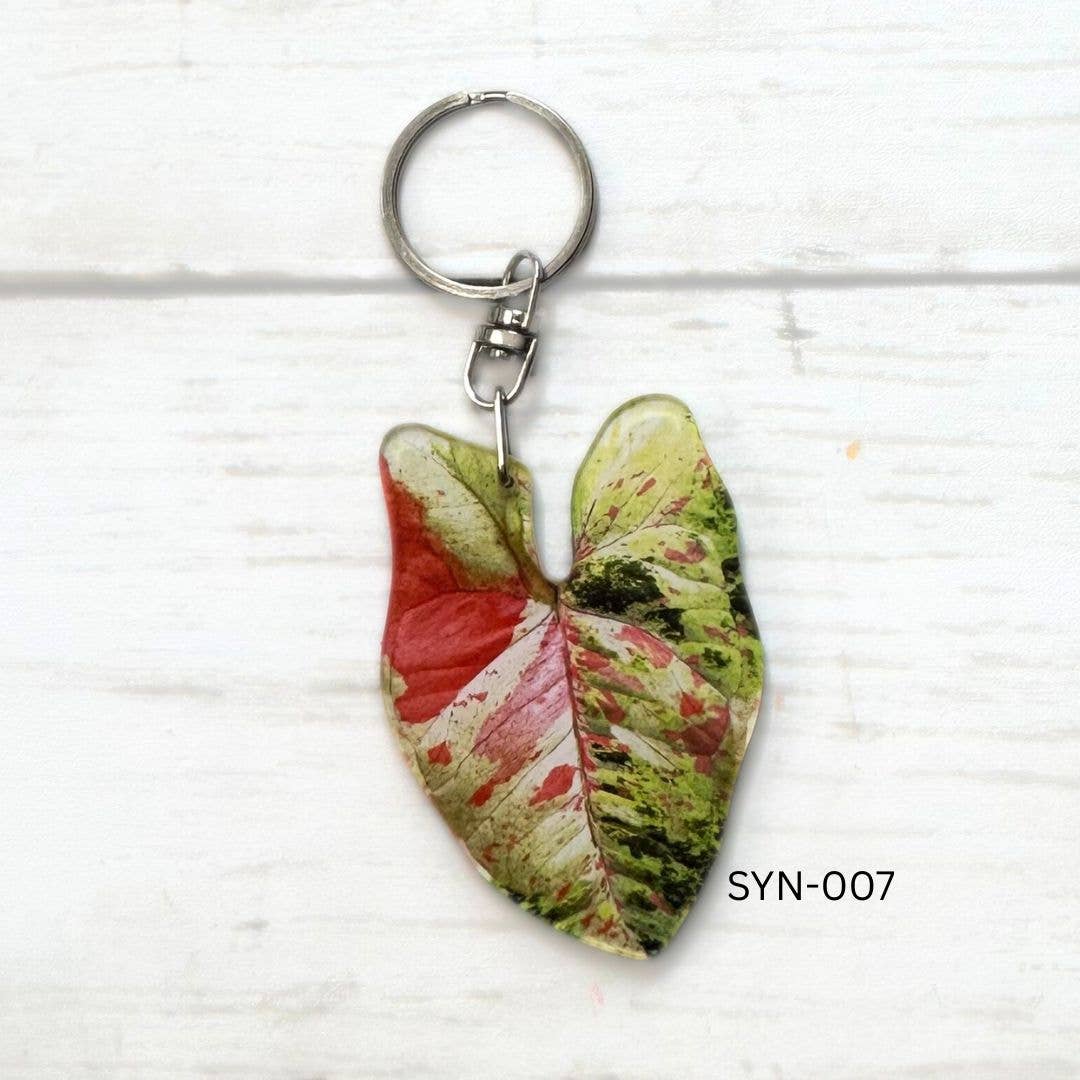 Syngonium Leaf Keychain Multiple Options
