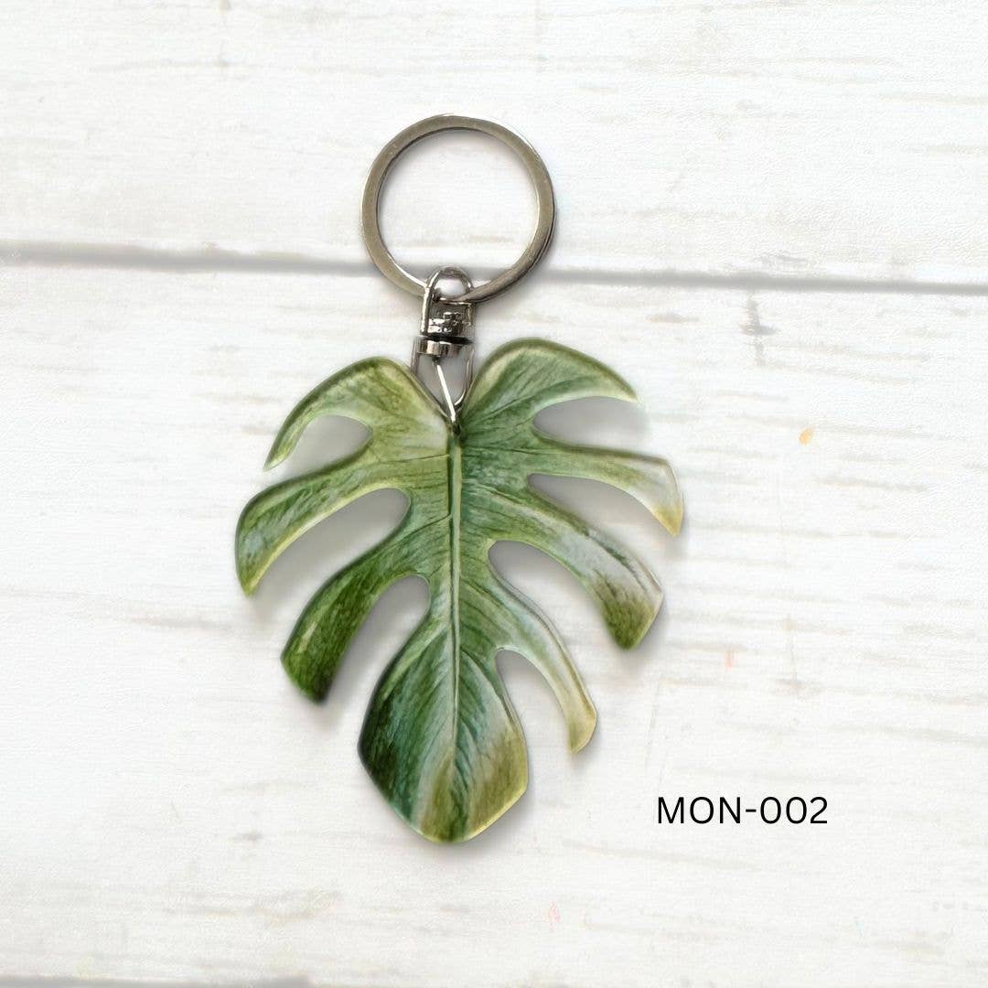Monstera Leaf Keychain Multiple Options