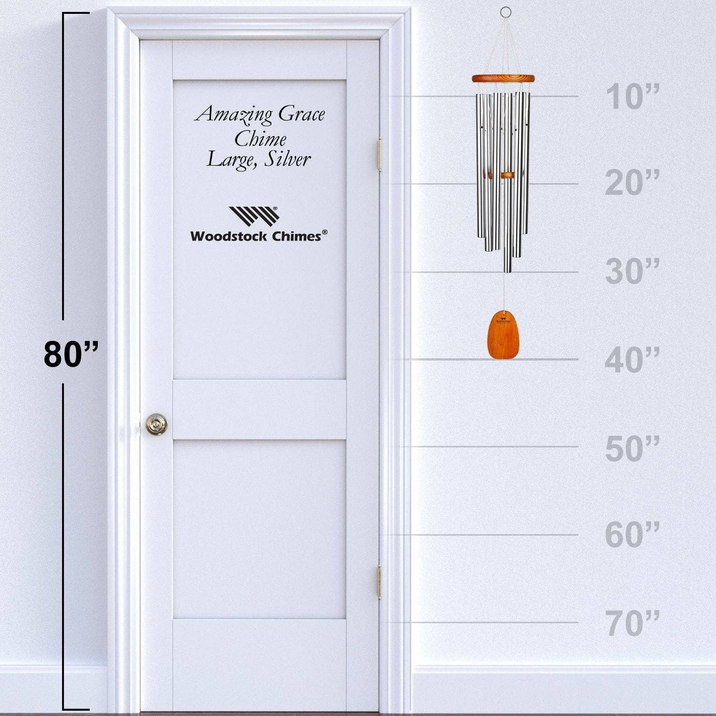 Amazing Grace® Chime - Large, Silver - 40"
