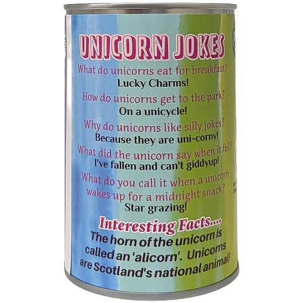 Sparkles the Canned Rainbow Unicorn Eco-Friendly Recycled