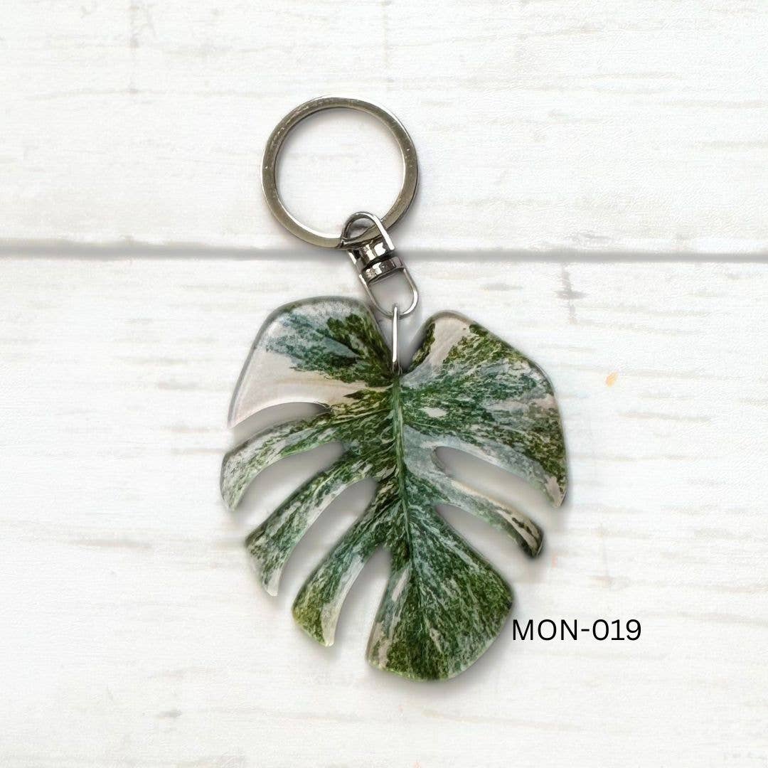 Monstera Leaf Keychain Multiple Options