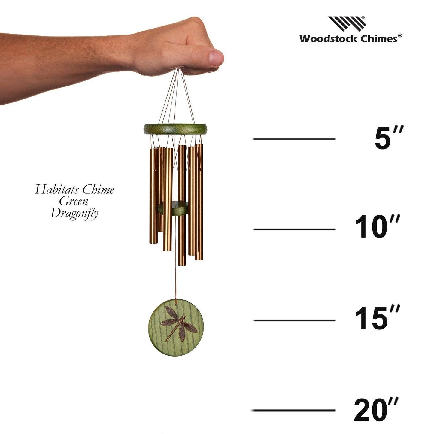 Woodstock Habitats™ Chime - Green, Dragonfly