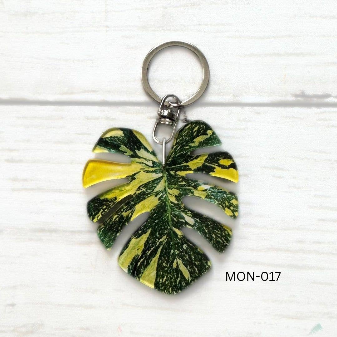 Monstera Leaf Keychain Multiple Options