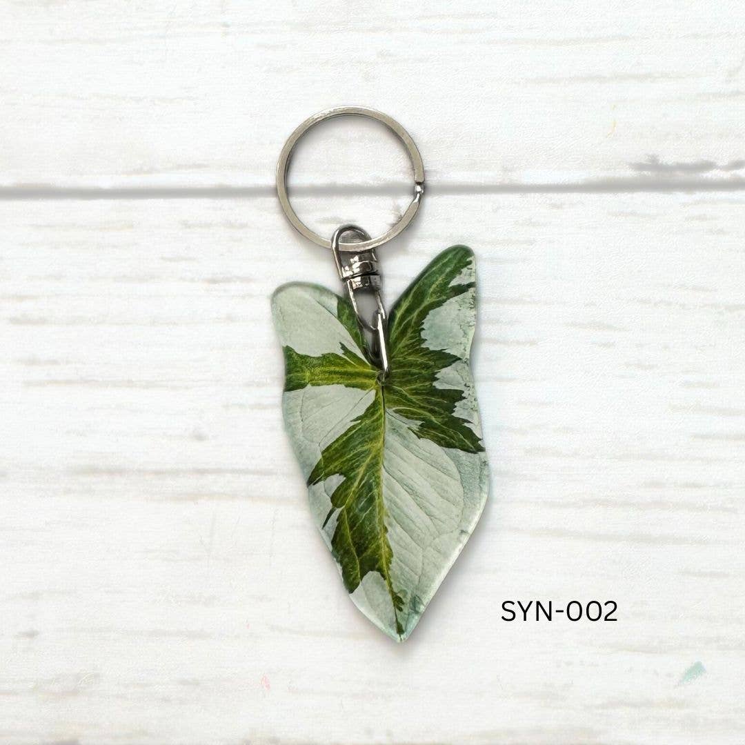Syngonium Leaf Keychain Multiple Options