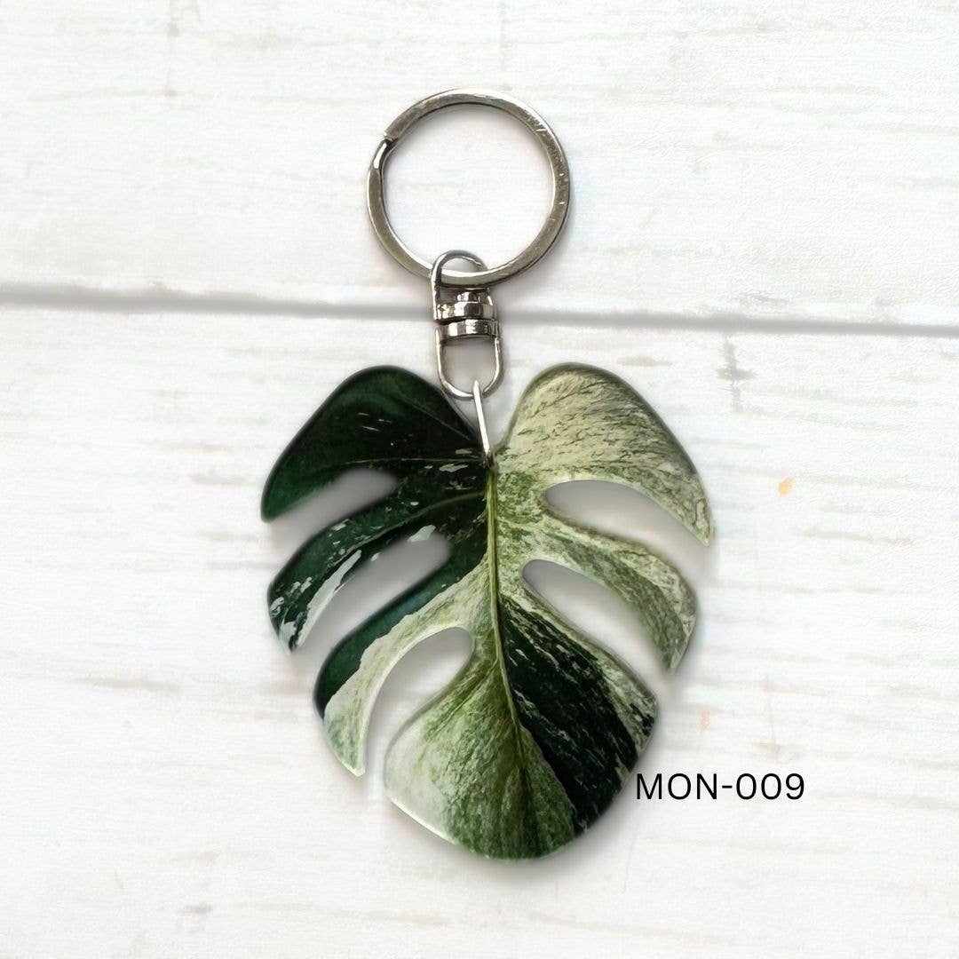 Monstera Leaf Keychain Multiple Options