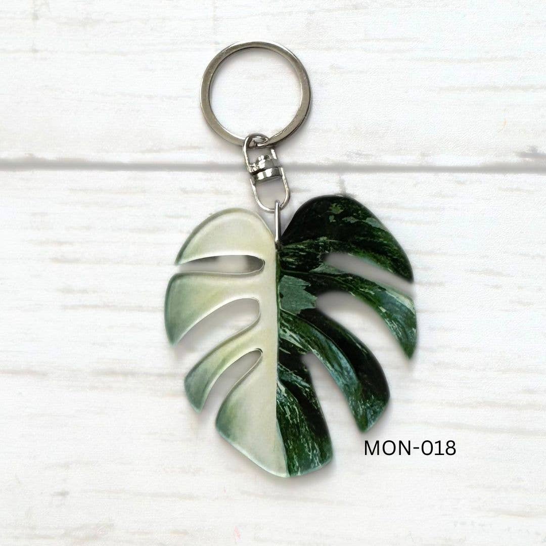 Monstera Leaf Keychain Multiple Options