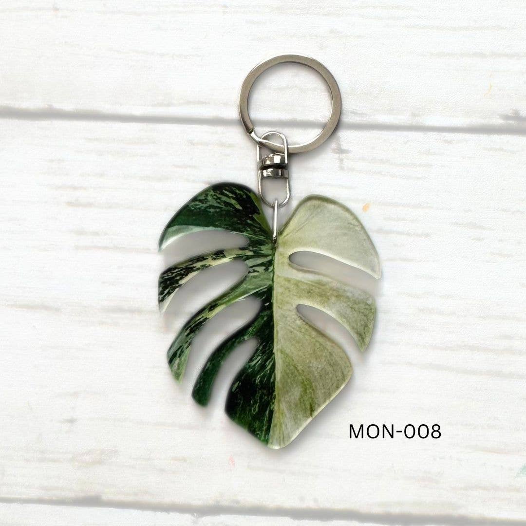Monstera Leaf Keychain Multiple Options