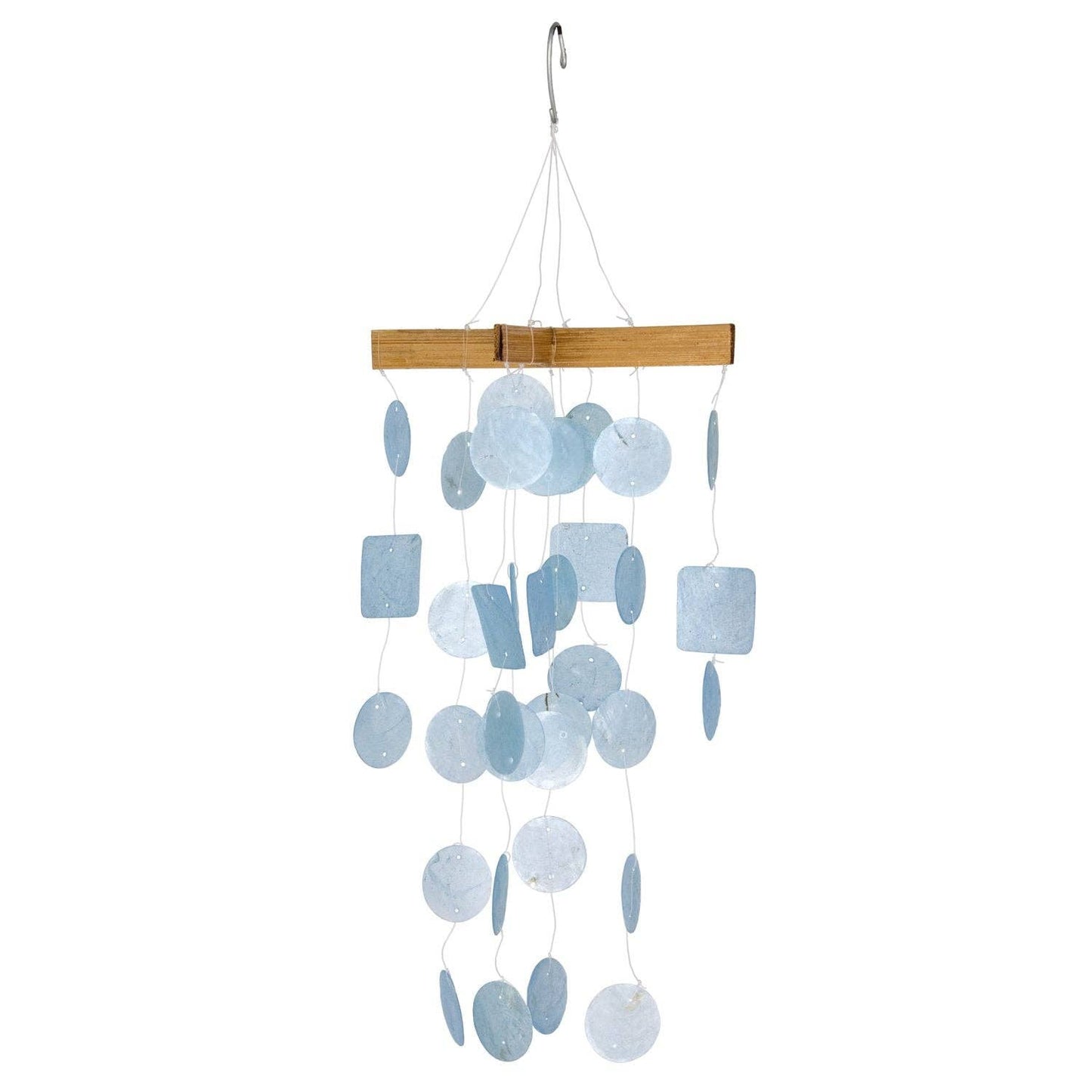 Mini Capiz Chime - Light Blue